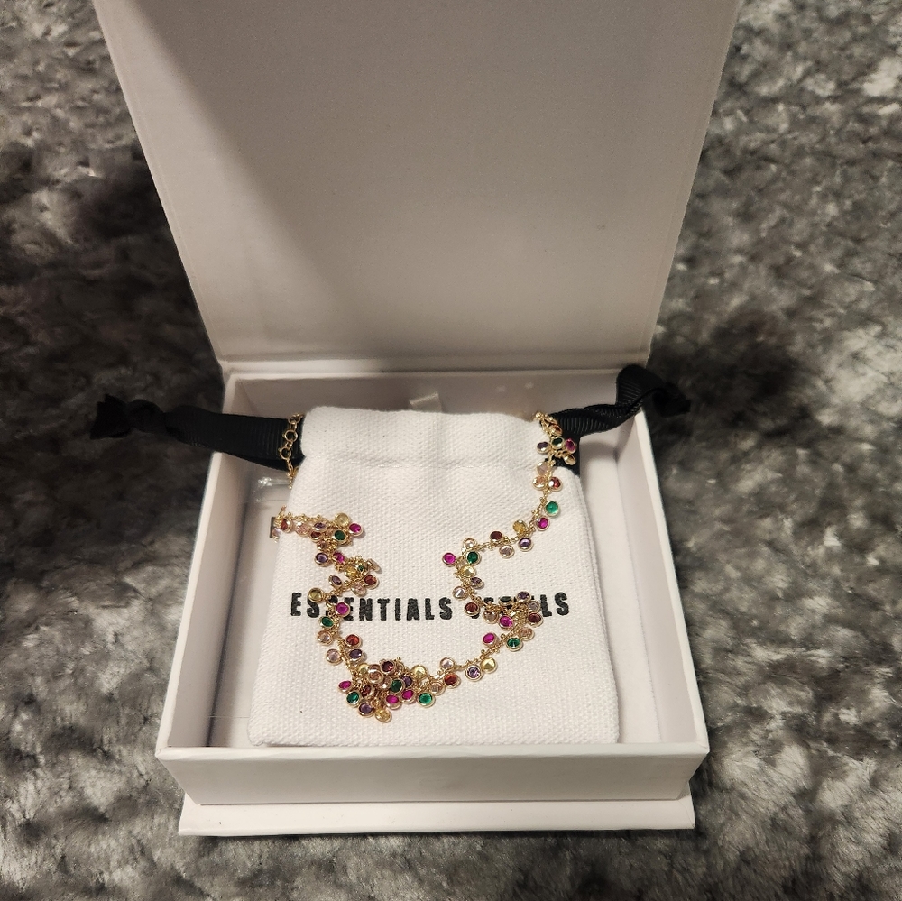 Rainbow Bezel Neclace
